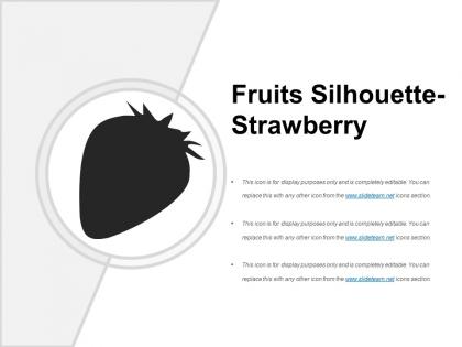 Fruits silhouette strawberry presentation outline