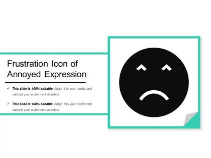 Frustration icon of annoyed expression