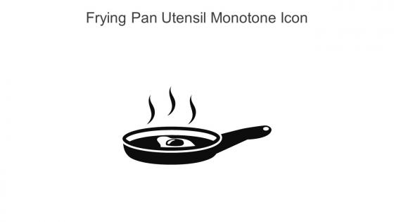 Frying Pan Utensil Monotone Icon In Powerpoint Pptx Png And Editable Eps Format