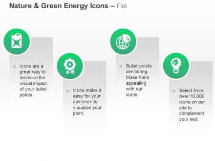 Fuel cane flower global green energy environment ppt icons graphics