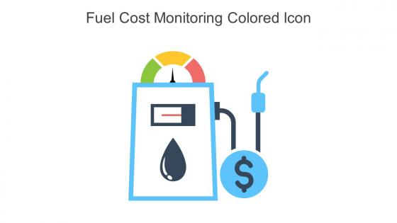 Fuel Cost Monitoring Colored Icon In Powerpoint Pptx Png And Editable Eps Format