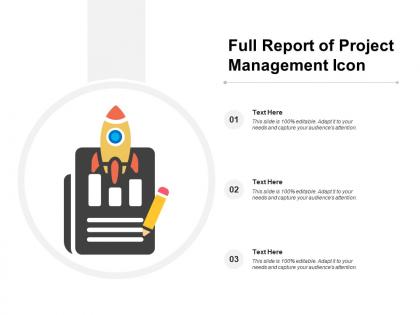 Full report of project management icon