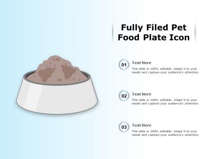 Fully filed pet food plate icon