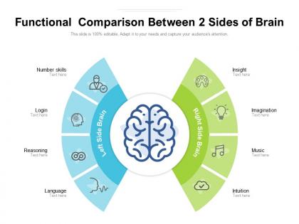 Functional comparison between 2 sides of brain