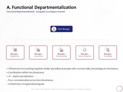 Functional departmentalization goals ppt powerpoint presentation file
