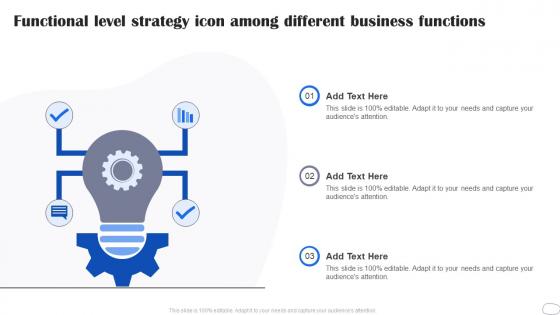 Functional Level Strategy Icon Among Different Business Functions