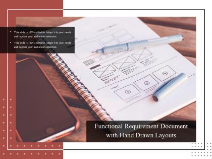 Functional requirement document with hand drawn layouts