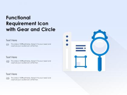 Functional requirement icon with gear and circle