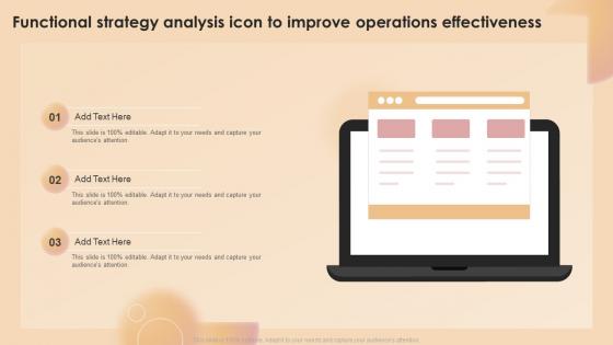Functional Strategy Analysis Icon To Improve Operations Effectiveness