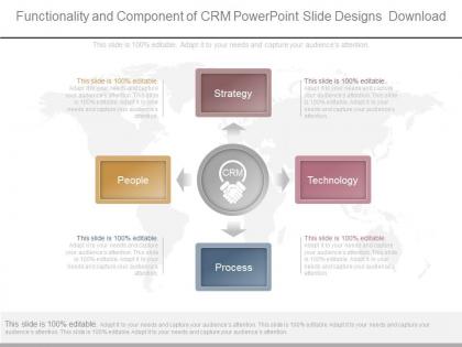 Functionality and component of crm powerpoint slide designs download