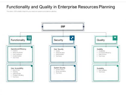 Functionality and quality in enterprise resources planning