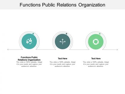 Functions public relations organization ppt powerpoint presentation outline diagrams cpb