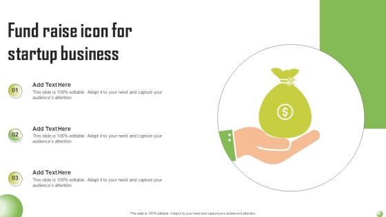 Fund Raise Icon For Startup Business