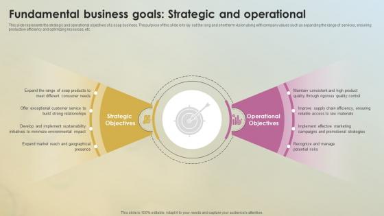Fundamental Business Goals Strategic Soap Business Plan BP SS
