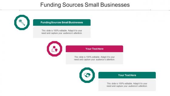 Funding Sources Small Businesses Ppt Powerpoint Presentation File Slide Portrait Cpb