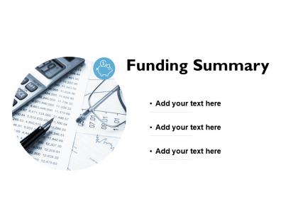 Funding summary management ppt powerpoint presentation summary samples