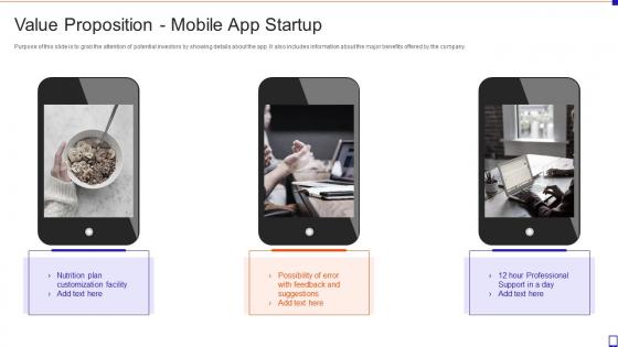 Fundraising Pitch Deck For Mobile App Startup Value Proposition Mobile App Startup