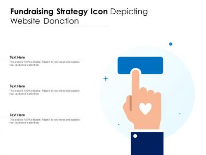Fundraising strategy icon depicting website donation