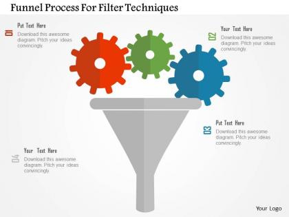 Funnel process for filter techniques flat powerpoint design
