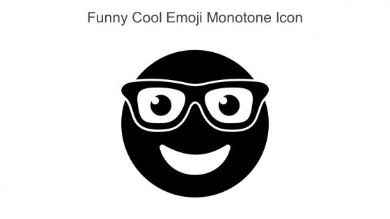 Funny Cool Emoji Monotone Icon In Powerpoint Pptx Png And Editable Eps Format