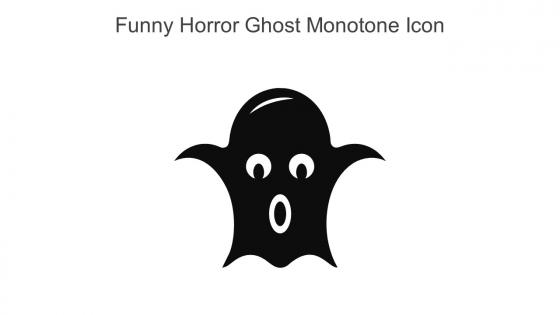 Funny Horror Ghost Monotone Icon In Powerpoint Pptx Png And Editable Eps Format