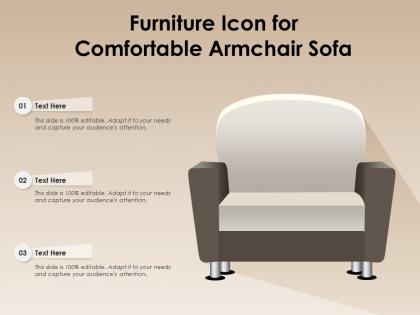 Furniture icon for comfortable armchair sofa