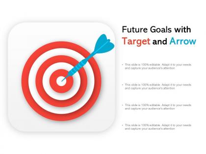 Future goals with target and arrow