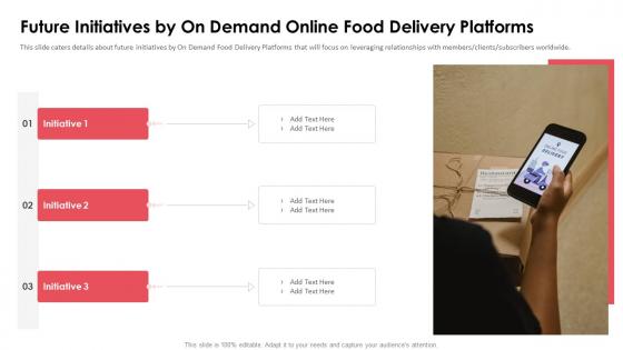 Future initiatives by on demand online food delivery platforms ppt template