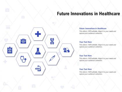 Future innovations in healthcare ppt powerpoint presentation pictures layouts