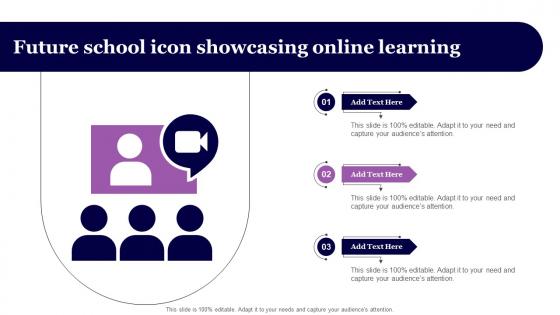 Future School Icon Showcasing Online Learning