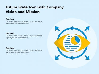 Future state icon with company vision and mission