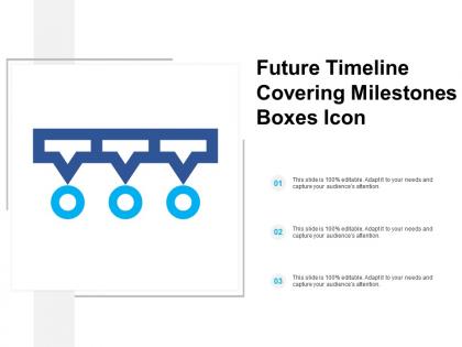 Future timeline covering milestones boxes icon