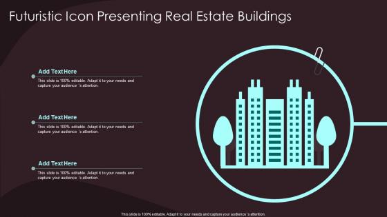 Futuristic icon presenting real estate buildings