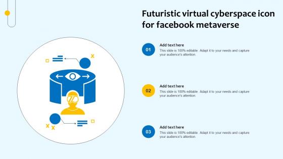 Futuristic Virtual Cyberspace Icon For Facebook Metaverse