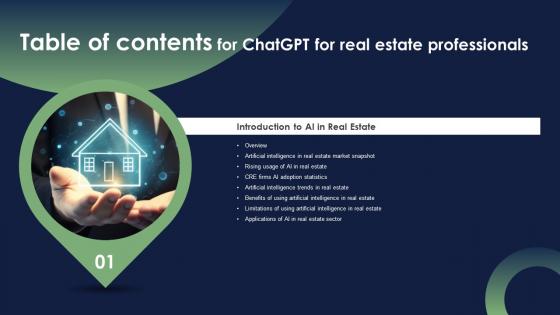 G174 Table Of Contents For Chatgpt For Real Estate Professionals Chatgpt SS V