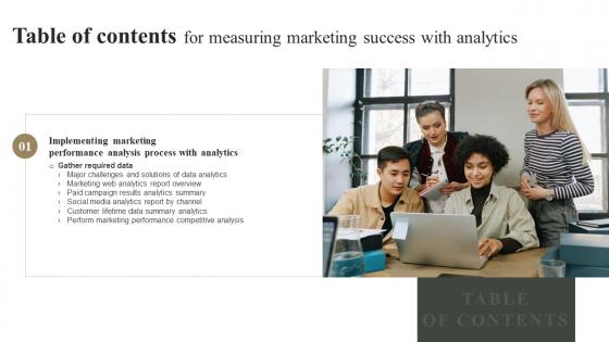 G221 Table Of Contents For Measuring Marketing Success With Analytics MKT SS V