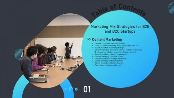 G24 Table Of Contents Marketing Mix Strategies For B2B And B2C Startups Ppt Grid