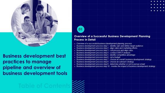 G62 Table Of Contents Business Development Best Practices To Manage Pipeline And Overview