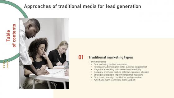 G71 Table Of Contents Approaches Of Traditional Media For Lead Generation