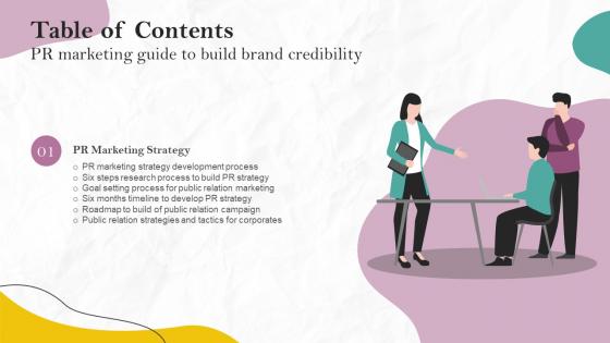 G87 Table Of Contents PR Marketing Guide To Build Brand Credibility MKT SS