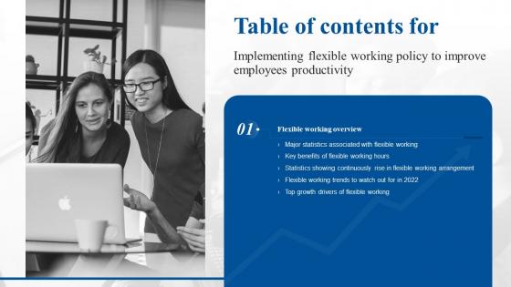 G8 Table Of Contents For Implementing Flexible Working Policy To Improve Employees Productivity
