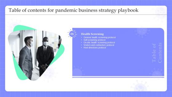 G9 Table Of Contents For Pandemic Business Strategy Playbook