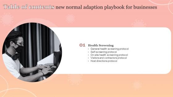 G9 Table Of Contents New Normal Adaption Playbook For Businesses