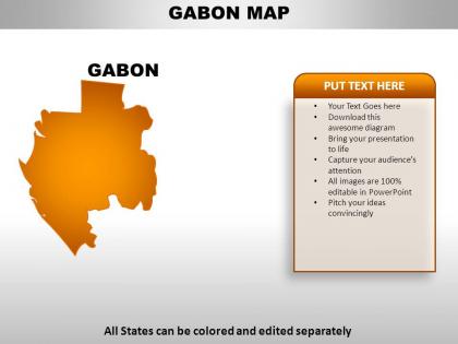 Gabon country powerpoint maps