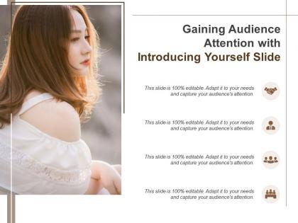 Gaining audience attention with introducing yourself slide infographic template