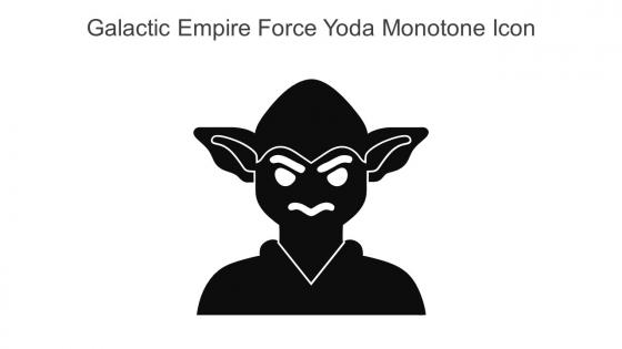 Galactic Empire Force Yoda Monotone Icon In Powerpoint Pptx Png And Editable Eps Format
