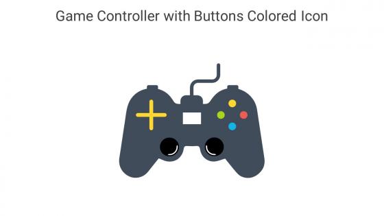 Game Controller With Buttons Colored Icon In Powerpoint Pptx Png And Editable Eps Format