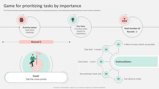 Game For Prioritizing Tasks By Importance Optimizing Operational Efficiency By Time DTE SS