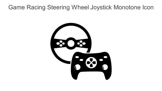 Game Racing Steering Wheel Joystick Monotone Icon In Powerpoint Pptx Png And Editable Eps Format