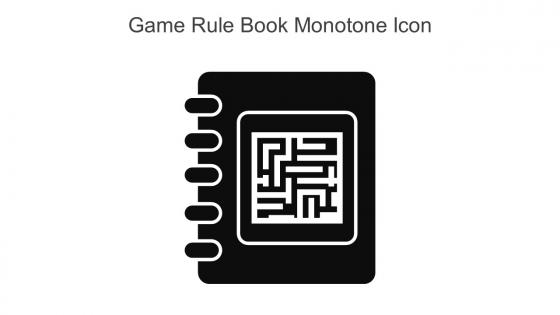 Game Rule Book Monotone Icon In Powerpoint Pptx Png And Editable Eps Format